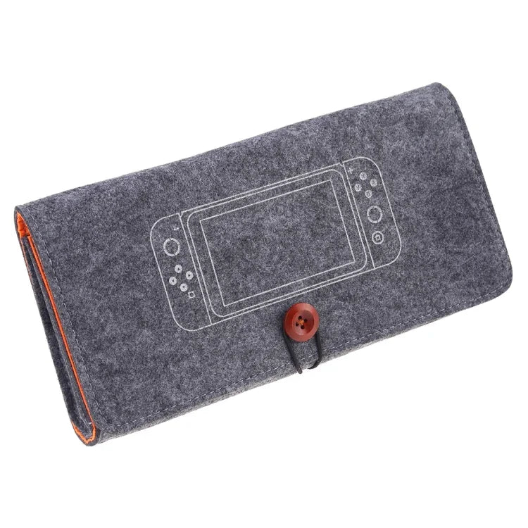 Bolsa de Armazenamento Portátil em Feltro Macio para Nintendo Switch