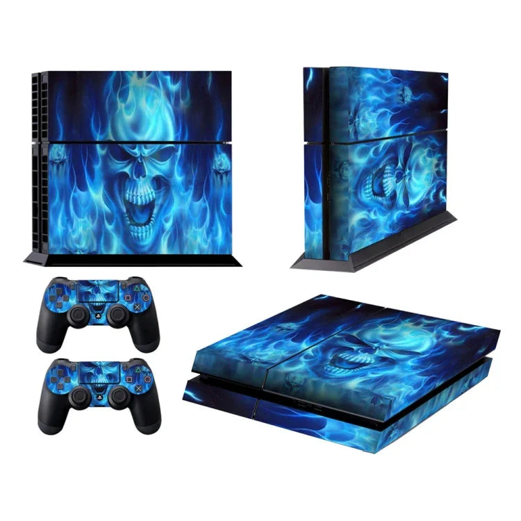Autocolante de Filme Protetor de Cor Fashion Padrão Dokuro para Sony PS4, Padrão Dokuro