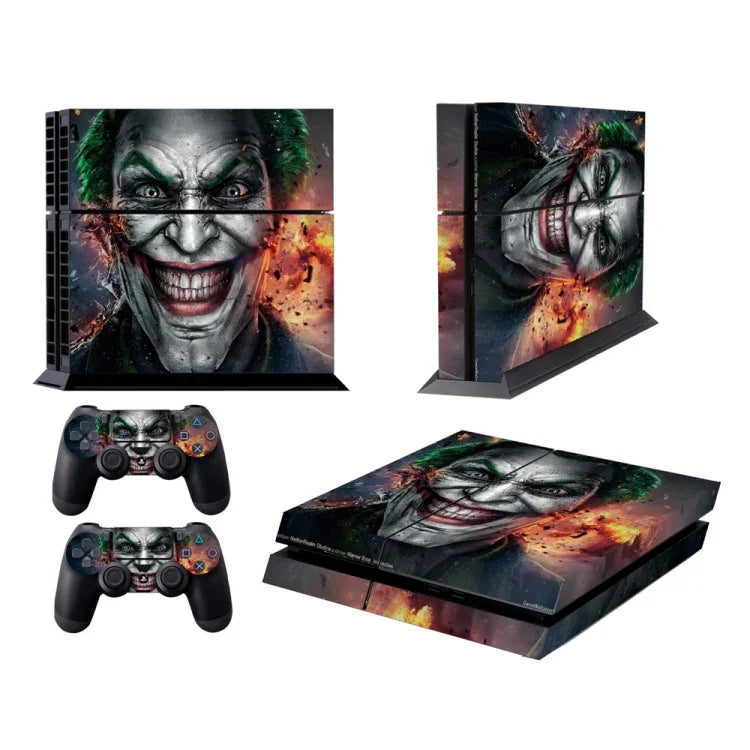 Autocolante de Película Protetora de Cor Fashion com Padrão Clown Bucky para Sony PS4, Padrão Clown Bucky