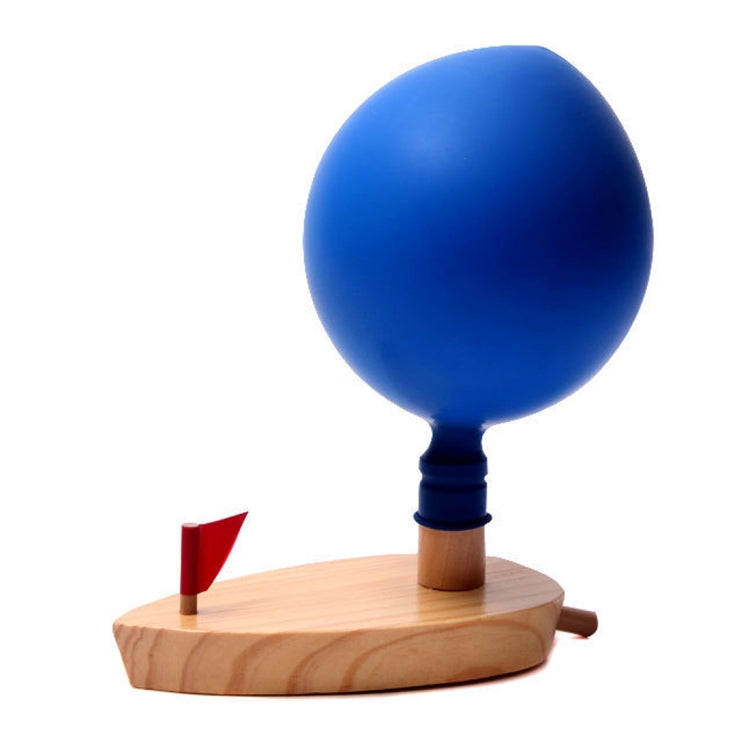 Brinquedos de Madeira para Bebé Barco Balão Barco Movido a Balão Brinquedos de Banho de Madeira para Crianças, Barco Balão de Madeira