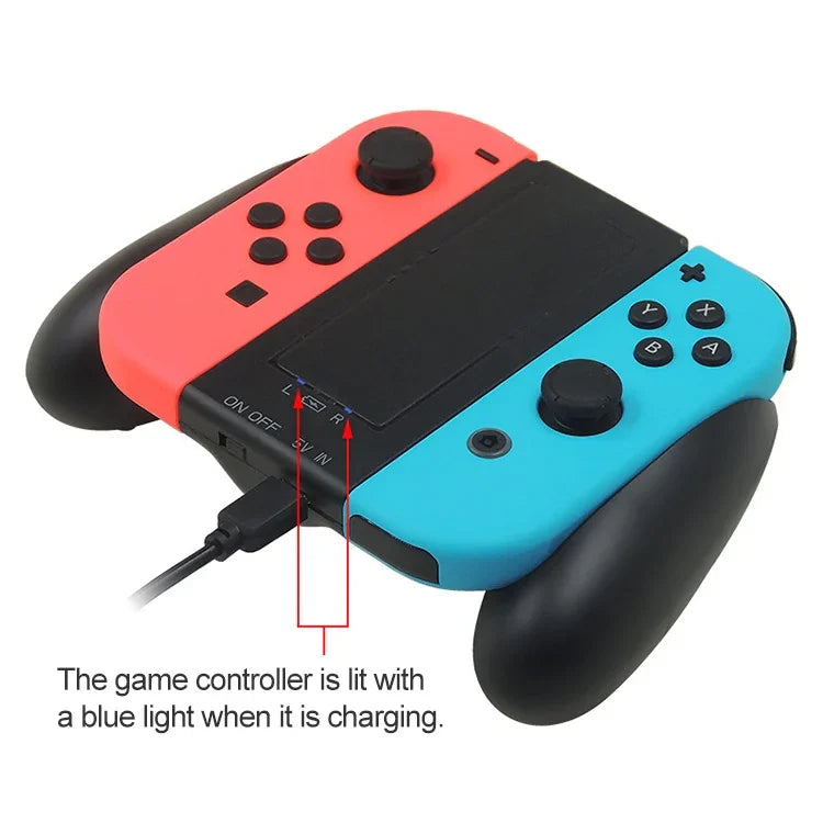 Carregador com Pegada para Comando iplay S005 para Nintendo Switch Joy-Con