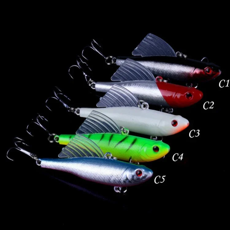 Iscas de Pesca de Afundamento Rápido HENGJIA 6,5cm/17,2g Kit de Iscas VIB com Asas, PE016-X