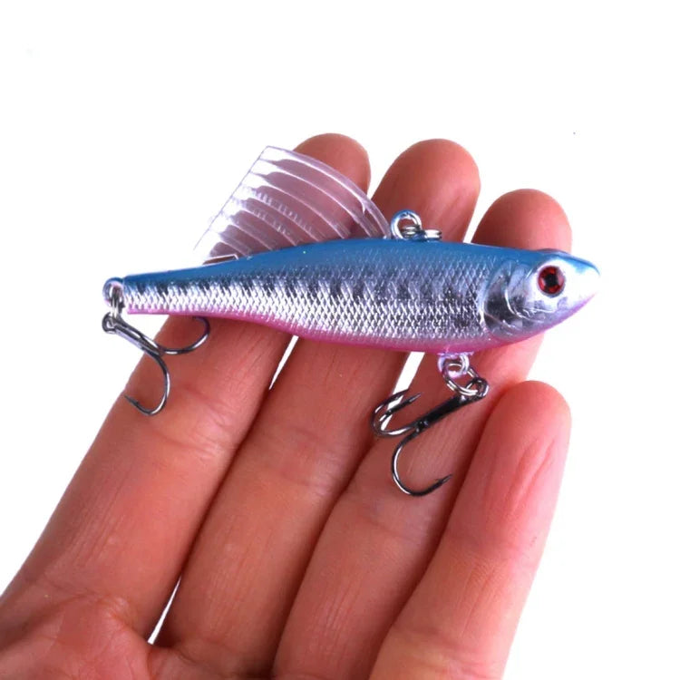 Iscas de Pesca de Afundamento Rápido HENGJIA 6,5cm/17,2g Kit de Iscas VIB com Asas, PE016-X