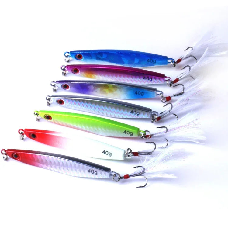 Iscas de Pesca de Metal HENGJIA 7 Peças, 8cm/40g
