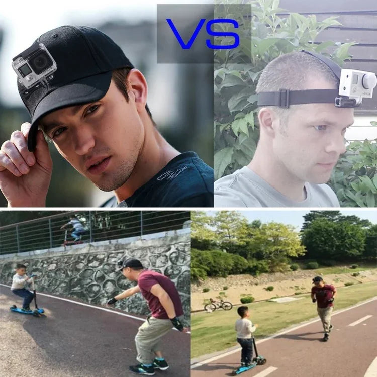 Chapéu de Sol Exterior Topi Boné de Basebol com Suporte para Câmara para GoPro & SJCAM & Xiaomi Xiaoyi Câmara de Ação Desportiva