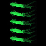 Iscas de Pesca Artificiais de Plástico Macio HENGJIA 5 Peças, Iscas Biónicas de Lula, Comprimento: 9 cm, Luminosas, Tubo Colorido