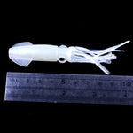 Iscas de Pesca Artificiais de Plástico Macio HENGJIA 5 Peças, Iscas Biónicas de Lula, Comprimento: 9 cm, Luminosas, Tubo Colorido