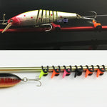Suporte para Anzol de Vara de Pesca de Plástico Multicolor 10 Peças, Suporte para Isca de Colher, Entrega em Cor Aleatória
