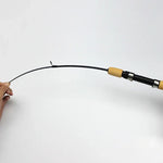 Vara de Pesca para Gelo Portátil 35cm Vara de Camarão Vara de Isca Equipamento de Pesca, Comprimento Estendido: 100cm, 35cm