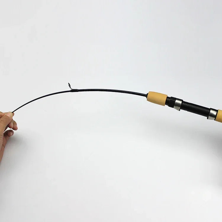Vara de Pesca para Gelo Portátil 35cm Vara de Camarão Vara de Isca Equipamento de Pesca, Comprimento Estendido: 100cm, 35cm