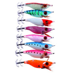 HENGJIA HENG JIA SJ011 Conjunto de Iscos Duros Plásticos Noctilucentes 8 em 1 10cm Iscos para Pesca de Lula Equipamento de Pesca, Entrega de Cor Aleatória