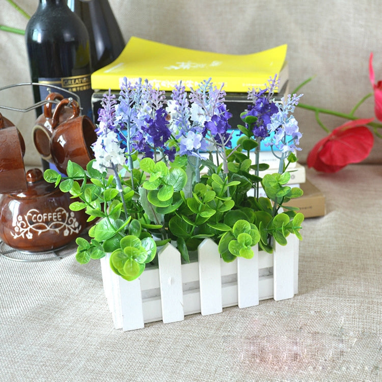 Vaso de Madeira para Plantas com Suporte de Cerca, Tamanho: 10cm x 10cm x 7cm, Comprimento: 10cm