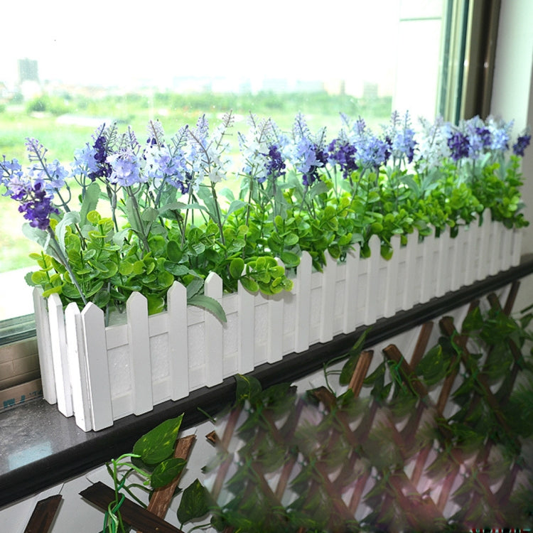Vaso de Madeira para Plantas com Suporte de Cerca com Espuma, Tamanho: 100cm x 9cm x 11cm, Comprimento: 100cm