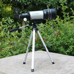 F30070M Telescópio Astronómico Profissional Portátil de Alta Definição com Zoom Elevado e Tripé (Prateado), F30070M