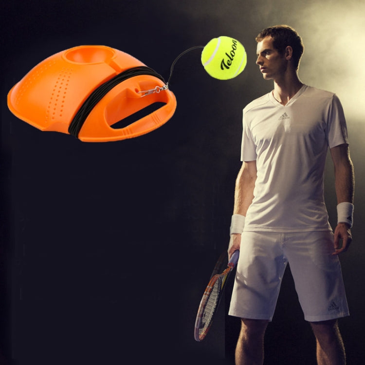 Conjunto de Treinador de Ténis Base de Rebatimento Ferramenta de Treino de Autoestudo Equipamento de Exercício Desportivo com Bola para Iniciantes, Entrega de Cor Aleatória, Treinador de Ténis