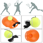 Conjunto de Treinador de Ténis Base de Rebatimento Ferramenta de Treino de Autoestudo Equipamento de Exercício Desportivo com Bola para Iniciantes, Entrega de Cor Aleatória, Treinador de Ténis