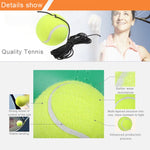 Conjunto de Treinador de Ténis Base de Rebatimento Ferramenta de Treino de Autoestudo Equipamento de Exercício Desportivo com Bola para Iniciantes, Entrega de Cor Aleatória, Treinador de Ténis