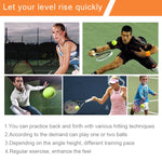 Conjunto de Treinador de Ténis Base de Rebatimento Ferramenta de Treino de Autoestudo Equipamento de Exercício Desportivo com Bola para Iniciantes, Entrega de Cor Aleatória, Treinador de Ténis
