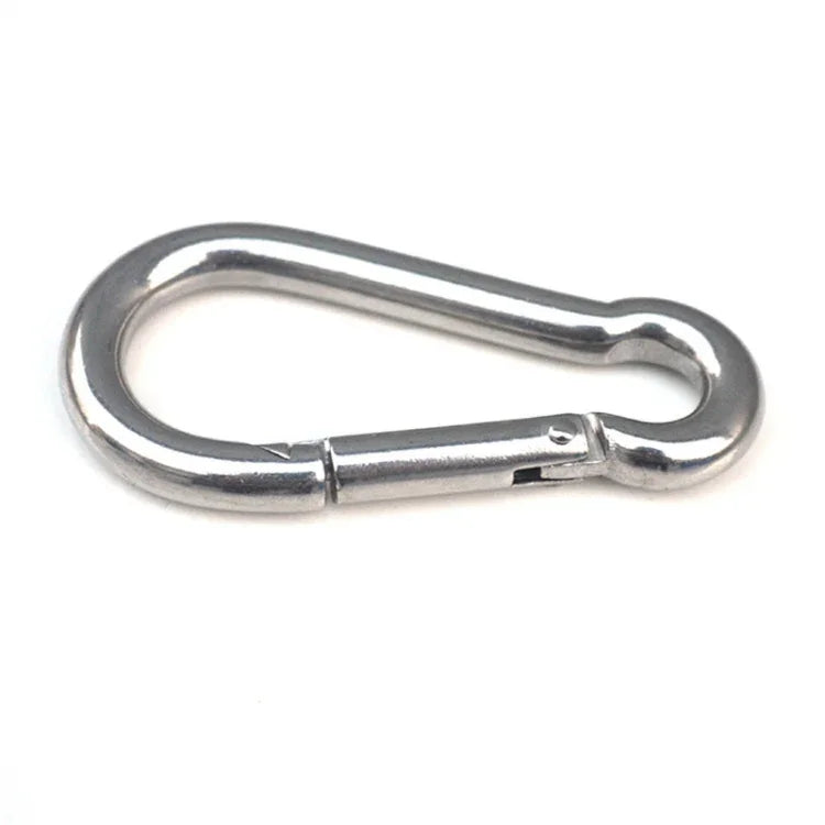 Mosquetão em Aço Inoxidável M11 com Gancho de Mola, Ferramenta Multifuncional para Montanhismo, Fecho para Camping, Diâmetro Interno: 10.84mm, M11