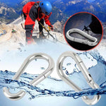 Mosquetão em Aço Inoxidável M11 com Gancho de Mola, Ferramenta Multifuncional para Montanhismo, Fecho para Camping, Diâmetro Interno: 10.84mm, M11