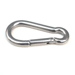 Mosquetão em Aço Inoxidável M12 com Gancho de Mola, Ferramenta Multifuncional para Montanhismo, Fecho para Camping, Diâmetro Interno: 11.73mm, M12