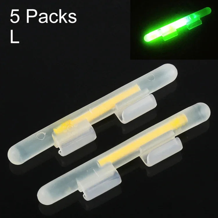 5 Pacotes OCEAN SUN Flutuador Luminoso Clip-On Vara de Pesca Luz Noturna, L, Para Ponta de Vara 2.7-3.2mm, Clip-On, L