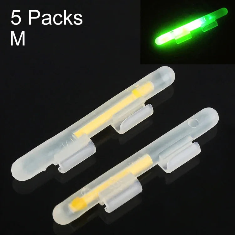 5 Pacotes OCEAN SUN Flutuador Luminoso Clip-On Vara de Pesca Luz Noturna, M, Para Ponta de Vara 2.0-2.6mm, Clip-On, M