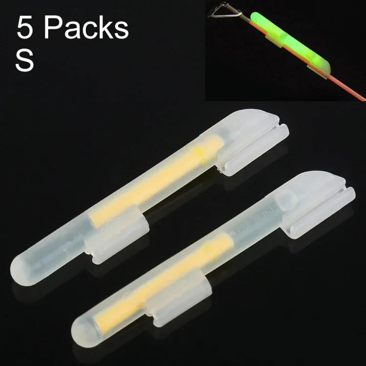 5 Pacotes OCEAN SUN Flutuador Luminoso Clip-On Vara de Pesca Luz Noturna, S, Para Ponta de Vara 1.5-1.9mm, Clip-On, S