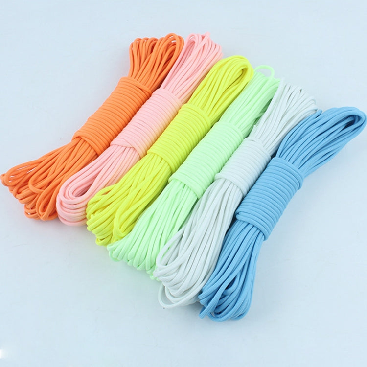 Corda Fluorescente de Escalada para Camping ao Ar Livre Nylon+Poliéster 9 Núcleos 20m, Branco 20m, Amarelo 20m, Rosa 20m, Verde 20m