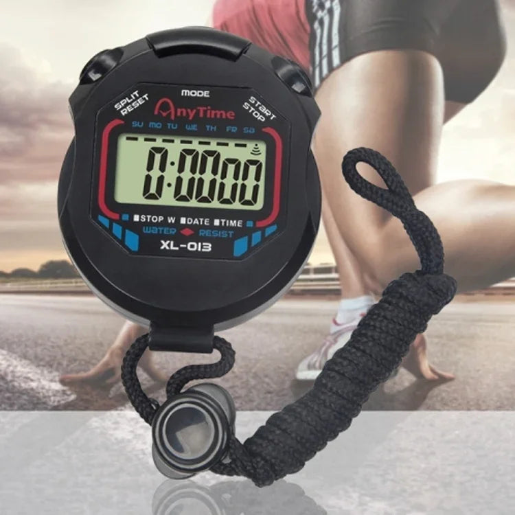 Cronómetro profissional para desporto, temporizador digital portátil com ecrã LCD, portátil