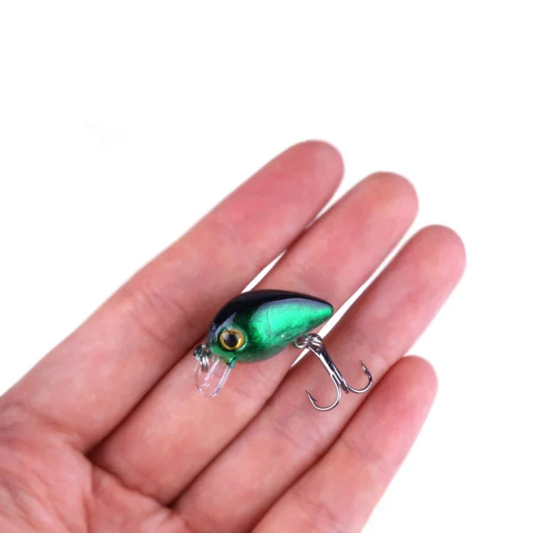 HENGJIA 10 Peças Iscos de Pesca Luya Rock 3cm/1.5g Kit Biónico com Caixa Plástica, Box014