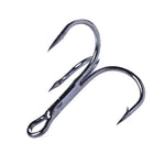 HENGJIA 20 unidades Anzóis Triplos de Pesca Clássicos em Aço de Alto Carbono Preto, 10# FH022