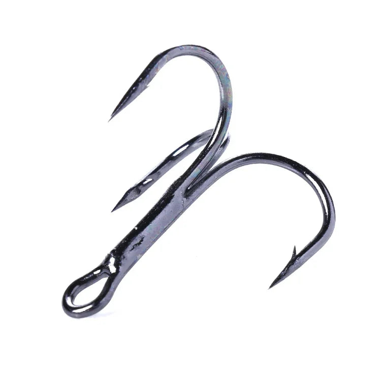 HENGJIA 20 unidades Anzóis Triplos de Pesca Clássicos em Aço de Alto Carbono Preto, 10# FH022
