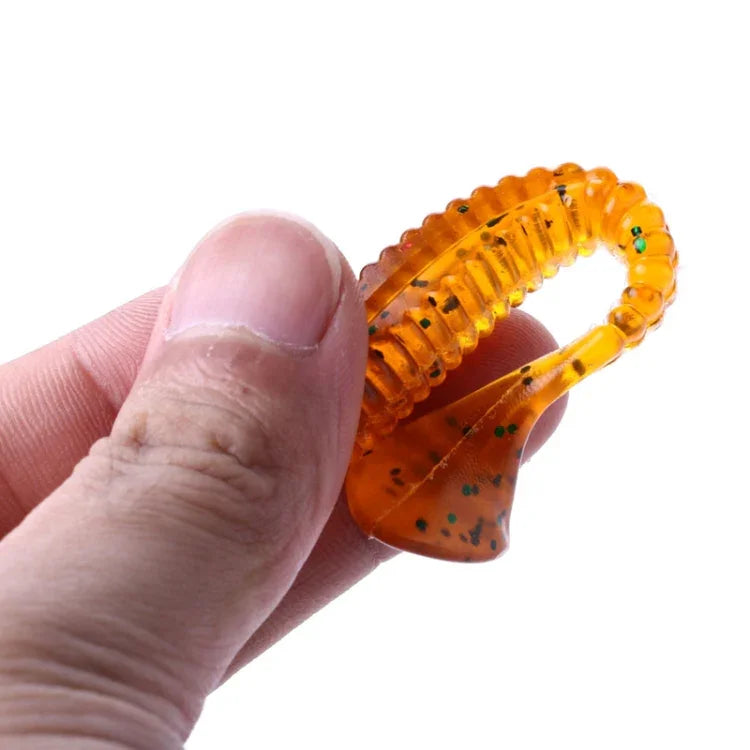 HENGJIA SO0205P 5 unidades Isco Artificial de Pesca Macio com Cauda de Parafuso 8cm/5g, SO0205P
