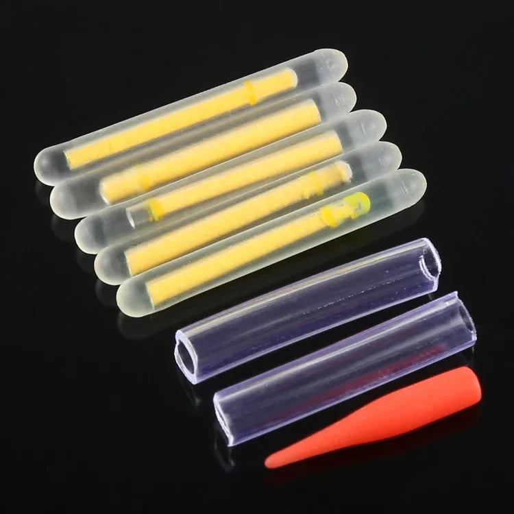 10 Pacotes OCEAN SUN Bastão Luminoso Flutuante para Pesca Noturna, Visibilidade: 15m, Tamanho: 3,0 x 25mm, Visibilidade: 15m (5 unidades)
