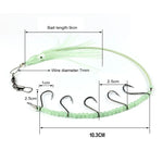 Faca de Pesca HENGJIA 32cm/7g, Fio para Peixe, Luz Noturna Luminosa, Gancho para Polvo e Lula com 5 Ganchos