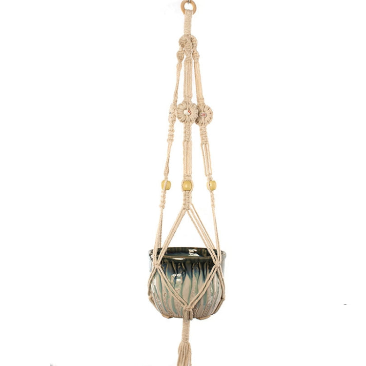 S001 Tipo Macramé Vasos de Flores Suspensos Decoração Interior Exterior Suporte para Plantas com Corda Trançada, S001 Tipo