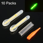 10 Pacotes Bastão Luminoso Flutuante em Forma de Lâmpada para Pesca Noturna, Visibilidade: 30m, Tamanho: 3,0 x 25mm, Forma de Lâmpada, Visibilidade: 30m