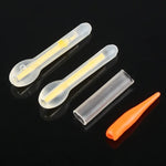 10 Pacotes Bastão Luminoso Flutuante em Forma de Lâmpada para Pesca Noturna, Visibilidade: 30m, Tamanho: 3,0 x 25mm, Forma de Lâmpada, Visibilidade: 30m