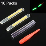 10 Pacotes OCEAN SUN Bastão Luminoso Flutuante Ultrafino para Pesca Noturna, Visibilidade: 15m, Tamanho: 2,2 x 20mm, Ultrafino, Visibilidade: 15m
