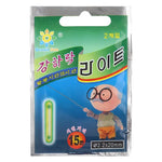 10 Pacotes OCEAN SUN Bastão Luminoso Flutuante Ultrafino para Pesca Noturna, Visibilidade: 15m, Tamanho: 2,2 x 20mm, Ultrafino, Visibilidade: 15m