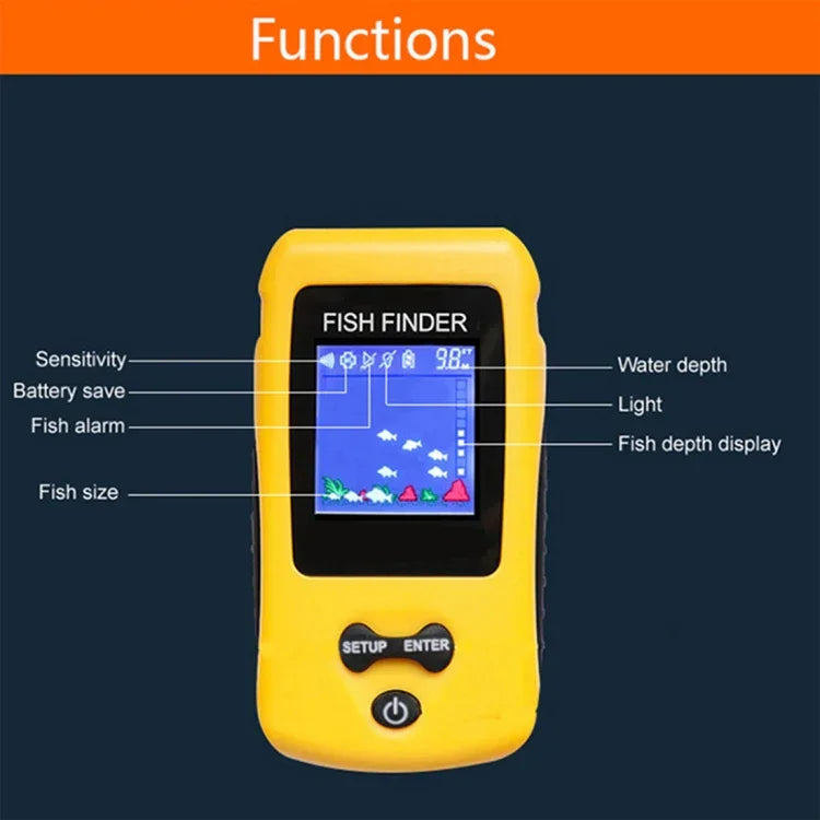 Dispositivo Portátil de Pesca com Ecrã a Cores Sem Fios Fishfinder TL86, TL86