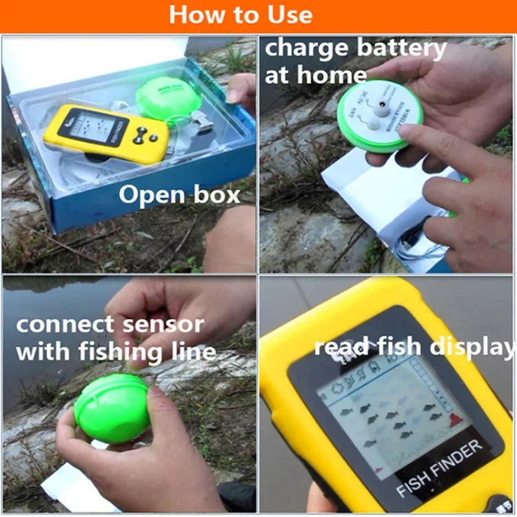 Dispositivo Portátil de Pesca com Ecrã a Cores Sem Fios Fishfinder TL86, TL86