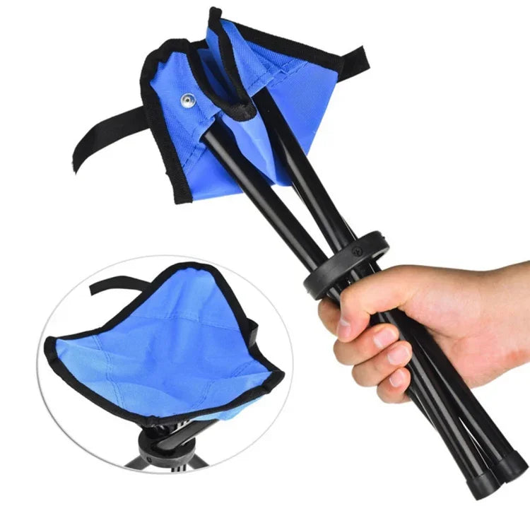 Banco Dobrável para Caminhadas, Camping e Pesca Portátil Cadeira Triangular Carga Máxima 100KG Tamanho da Cadeira Dobrável: 22 x 22 x 31cm, Banco Dobrável de Pesca (Vermelho), Banco Dobrável de Pesca (Azul), Banco Dobrável de Pesca (Verde)