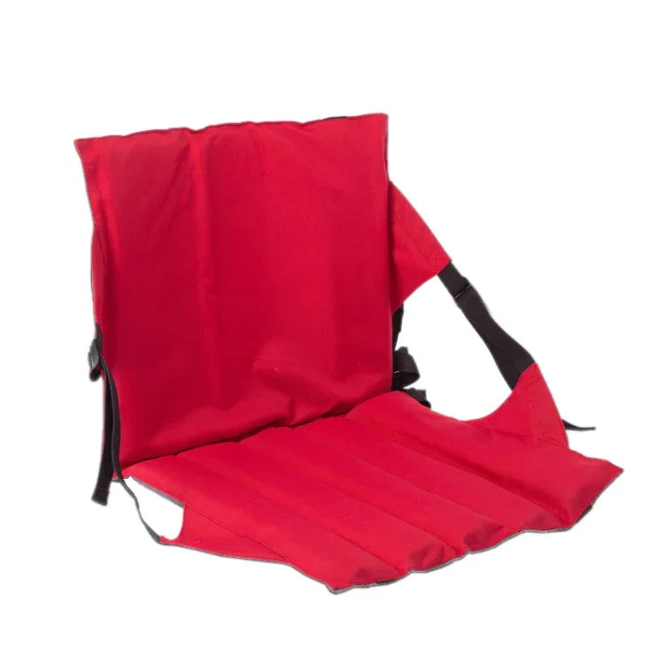 Almofada Dobrável para Assento com Encosto para Exterior, Tamanho: 78*40*2cm, Banco Dobrável CLS (Vermelho), Assento Dobrável (Preto)