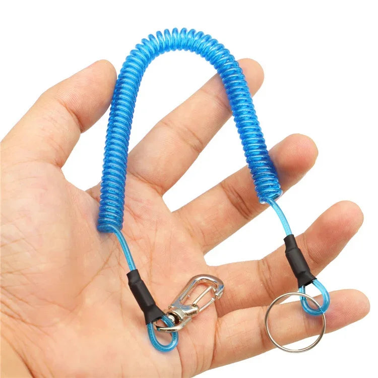 Chaveiro multifuncional anti-perda para exterior, cordão elástico TPU, comprimento: 32cm, chaveiro anti-perda (cinzento), chaveiro anti-perda (verde)