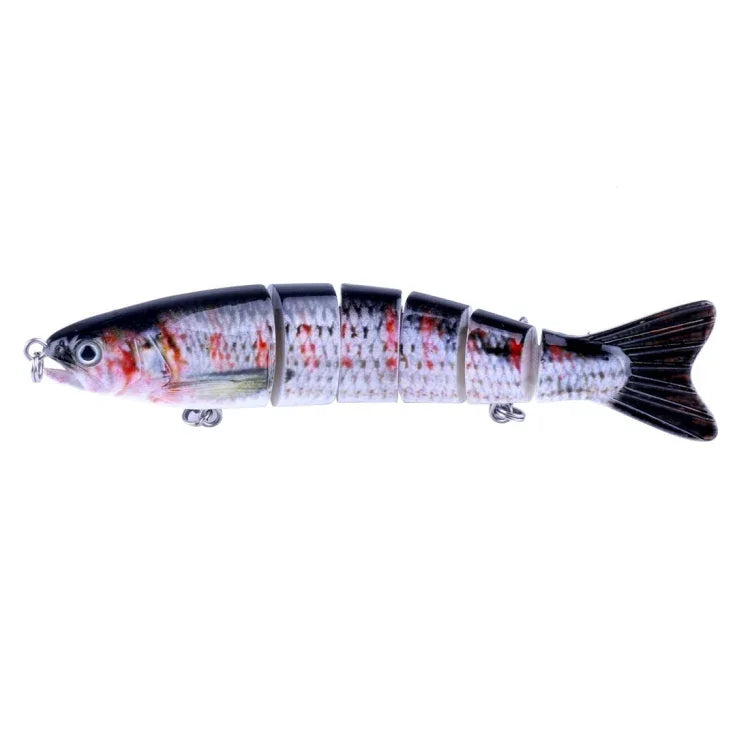 Iscas Artificiais de Pesca Plásticas Duras Multi-secção HENGJIA JM026 6# 12,7cm 22g com Anzol Triplo, Entrega de Cor Aleatória, JM026 6# 12,7cm