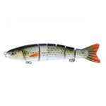 Iscas Artificiais de Pesca Plásticas Duras Multi-secção HENGJIA JM026 6# 12,7cm 22g com Anzol Triplo, Entrega de Cor Aleatória, JM026 6# 12,7cm