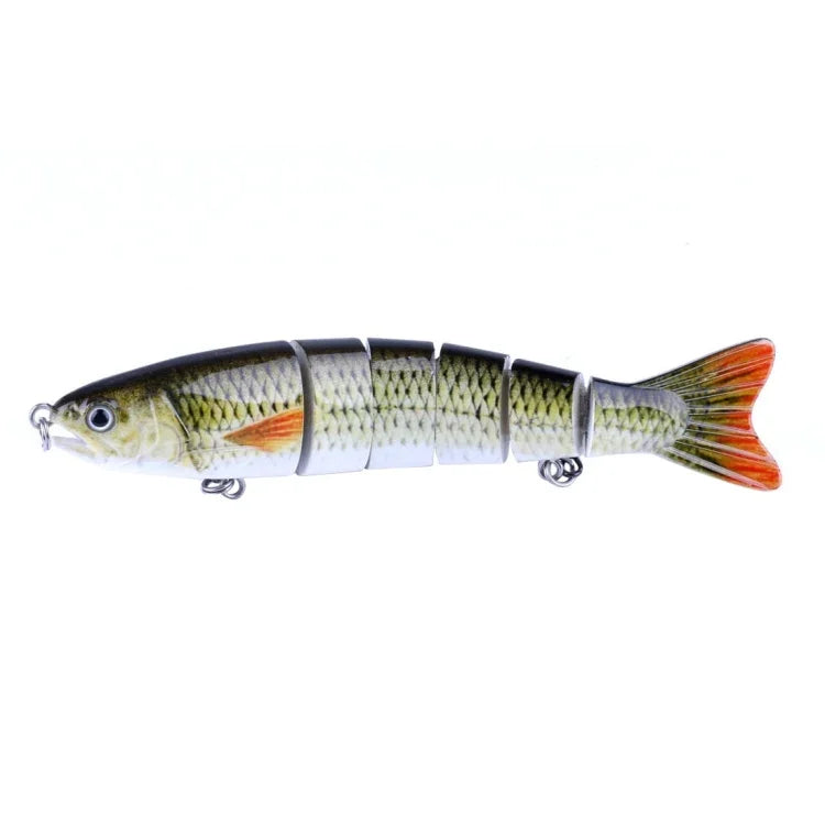 Iscas Artificiais de Pesca Plásticas Duras Multi-secção HENGJIA JM026 6# 12,7cm 22g com Anzol Triplo, Entrega de Cor Aleatória, JM026 6# 12,7cm