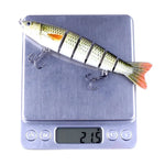 Iscas Artificiais de Pesca Plásticas Duras Multi-secção HENGJIA JM026 6# 12,7cm 22g com Anzol Triplo, Entrega de Cor Aleatória, JM026 6# 12,7cm